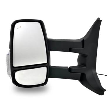 Imagem de Spieg Espelho de braço longo do lado do motorista para Ford Transit 150 250 350 2020-2025 Cargo | Conjunto de espelho retrovisor do lado esquerdo com ajuste de energia aquecido manual dobrável e