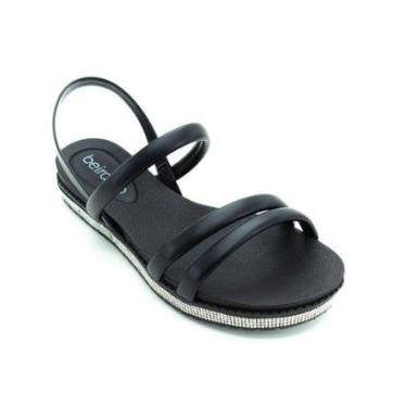 Imagem de Sandália Rasteira Feminina Beira Rio 8321.1646 - Preto-Feminino