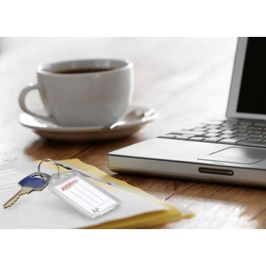 Imagem de Chaveiro com etiqueta identificadora de chaves cx c/100 - Maxcril, mul