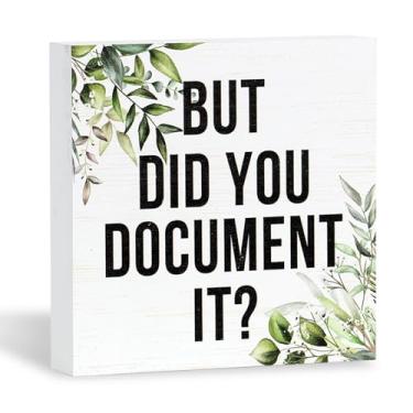 Imagem de Placa de caixa de madeira para decoração de escritório, 1 peça de 12 x 12 cm com frases de escritório, placas de bloco de madeira, conjunto de mesa de centro de mesa, decoração para prateleira de casa