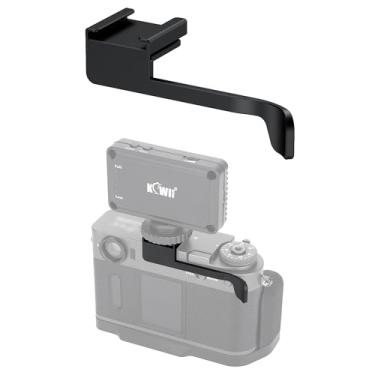 Imagem de JJC Punho de descanso de polegar de metal para câmera digital Fuji Fujifilm X Meade, suporte de polegar para suporte de mão estável e seguro, com suporte adaptador de sapata fria para acessório de