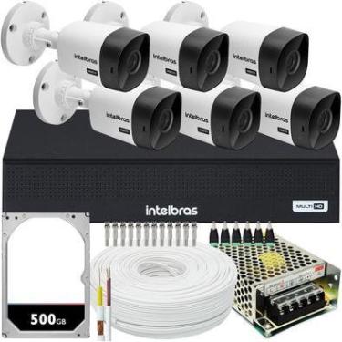 Imagem de Kit Intelbras, 6 Câmeras VHC 1120B HD + DVR 1008-c, 8 Canais, HD 500GB