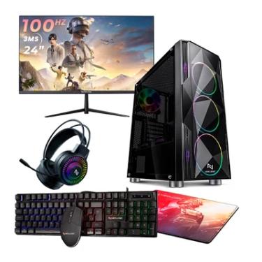 Imagem de PC Gamer Completo Ryzen 5 5600gt, 16GB RAM, Radeon Vega 7, SSD 480GB M.2, 500w 80 Plus, Monitor 24" 100Hz, Gabinete Com 3 Fans - Nli87586