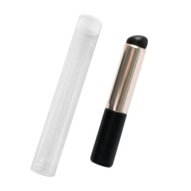 Imagem de Esquirla Escova de batom de silicone portátil com tampa lábio para meninas desempenho uso diário salão de beleza, preto