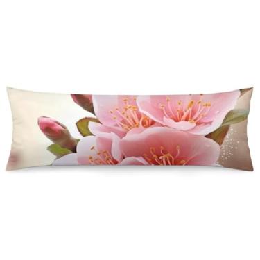 Imagem de Capa de travesseiro de corpo longo ultramacia respirável com zíper decorativa para cama fronhas para sofá de quarto, 51 x 137 cm