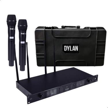 Imagem de Microfone Sem Fio Duplo Digital Padrao Rack Dylan D-9500