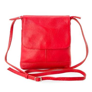 Imagem de Bolsa de Ombro em Couro Legítimo Modelo Jô, Cor Vermelho - marca