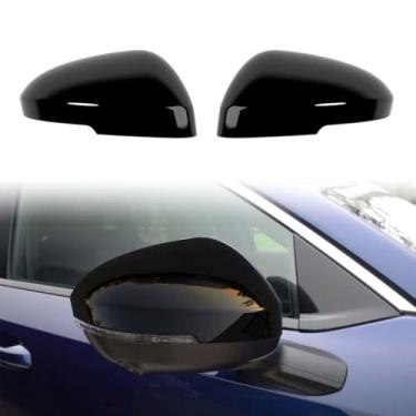 Imagem de TENWIND Capa de espelho retrovisor lateral exterior do carro compatível com acessórios Nissan Kicks 2025+ (preto brilhante)