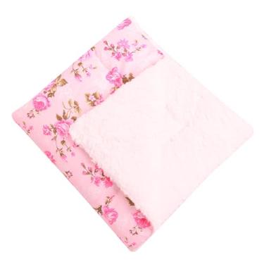 Imagem de Cobertor Para Bebê Estampado Dupla Face Manta Floral Rosa