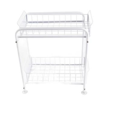 Imagem de Sob Pia Prateleira Do Armário Slide Out Gaveta Tiered Organizador De Armazenamento Resistente Aço Carbono Space Saving Design Retrátil para Cozinha Banheiro (Tamanho pequeno branco)