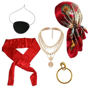 Imagem de EaciTown Fantasia de pirata feminina, acessório para cosplay de pirata, acessório de fantasia feminina de marinheiro