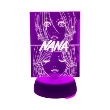 Imagem de Quarto Infantil 3D Luz Anime Nana LED Lâmpada Noturna Manga Decoração 