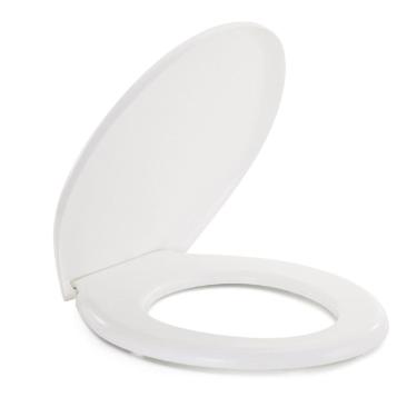 Imagem de Assento Sanitário Branco Reforçado Oval Tampa De Vaso