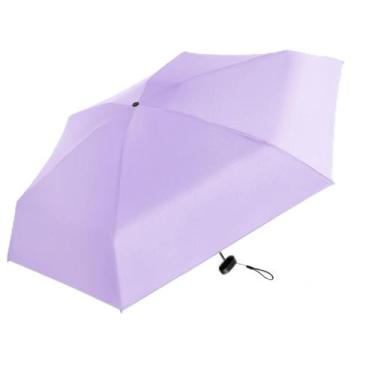 Imagem de Guarda-chuva de viagem LEAGERA Compact Mini com estojo roxo claro