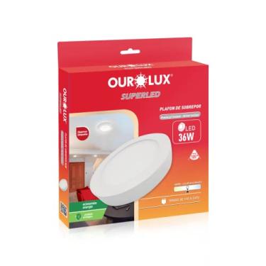 Imagem de Plafon SUPERLED Sobrepor 36W Bivolt 4000K Redondo OUROLUX