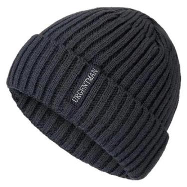 Imagem de Gorro Unissex De Inverno Quente Com Forro De Pele Pelúcia, Tricotado G