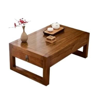 Imagem de YANIR-137 Mesa baixa, janela de sacada, mesa de chá de tatami, mesa de janela de madeira maciça, varanda japonesa, pequena mesa de chá, gaveta Zen, mesa baixa para sala de estar, janela de sacada (02)