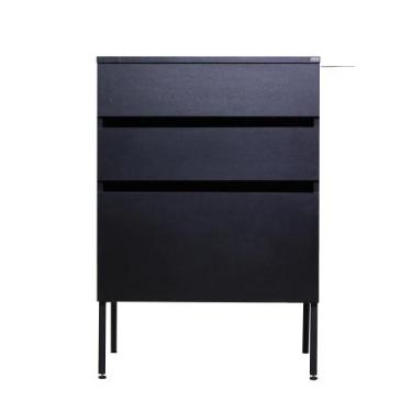 Imagem de Bancada Auxiliar para Barbearia T1 MDF Premium - Kolla Mobília, Preto 