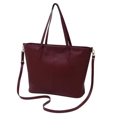 Imagem de Mariart Papaya Bolsa Feminina Shoulder Transversal de Couro Bovino Legítimo (Rubi)