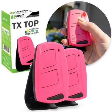 Imagem de Controle Portão Remoto Tx Kit 2 Cor Rosa Para 433mhz Motor - Ipec