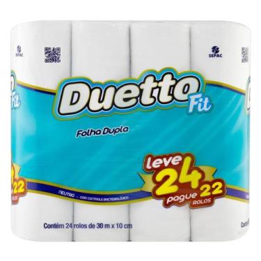 Imagem de Papel Higienico Folha Dupla Duetto 30m 24 un