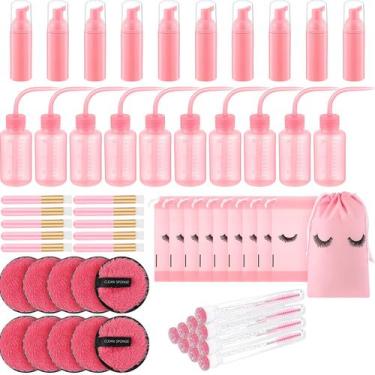 Imagem de Kit de limpeza de cílios Dansib, conjunto de 60 pincéis de xampu para 