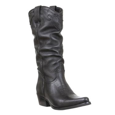 Imagem de Bota Feminina Bico Fino Preta Cow Way 37901
