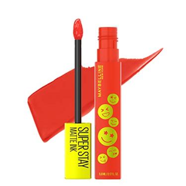 Imagem de Maybelline Super Stay Matte Ink Liquid Lip Color, coleção de batons Moodmakers, longa duração, à prova de transferência, maquiagem labial à prova de prazer, vermelho, 1 unidade