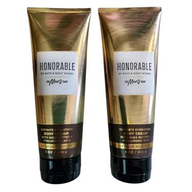 Imagem de Bath & Body Works Creme corporal masculino Honorable Ultimate Hydration 227 g, pacote com 2