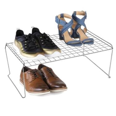 Imagem de Prateleira Multiuso Organizador Aramado, Suporte Resistente até 7kg para Sapatos, Roupas, Livros e Utensílios – Ideal para Armário, Cozinha, Quarto, Escritório e Lavanderia 51x31cm