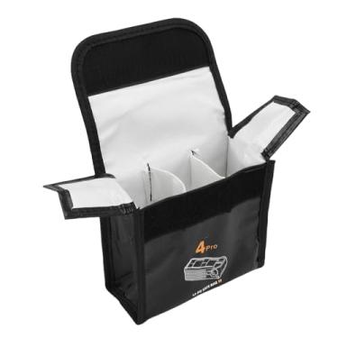 Imagem de SPYMINNPOO Saco de Prova de Bateria de Proteção de Radiação Superior, Capacidade à Prova de Incêndio e 3 Bateria Com Fechamento Conveniente de Fixador de Toque, Ideal para de Drones