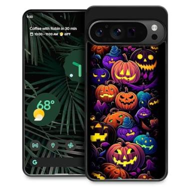 Imagem de CARLOCA Capa para Google Pixel 9 Pro XL, estampa colorida de abóboras de Halloween ultra proteção à prova de choque de silicone macio TPU antiderrapante para Google Pixel 9 Pro XL
