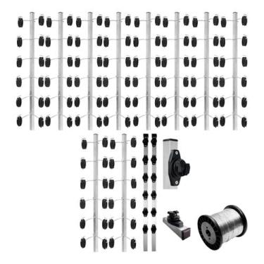 Imagem de Kit Acessorios Cerca Eletrica Haste Industrial Big 6 Isoladores Fio Ac