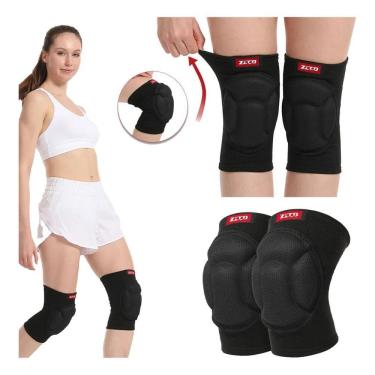 Imagem de 3X Joelheira Volei Feminina Juvenil Anti Colisão De Esponja