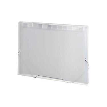 Imagem de PASTA PP SANFONADA OFÍCIO C/ 12 DIVISÓRIAS SGE12 POP TRANSPARENTE