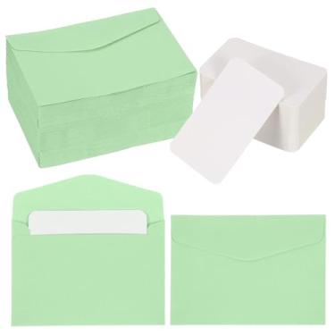 Imagem de PATIKIL Conjunto de 200 mini envelopes com cartões em branco, 11,4 x 8 cm cartões de notas e envelopes em branco para presente de casamento, convite de formatura, feriado de Ação de Graças, Natal