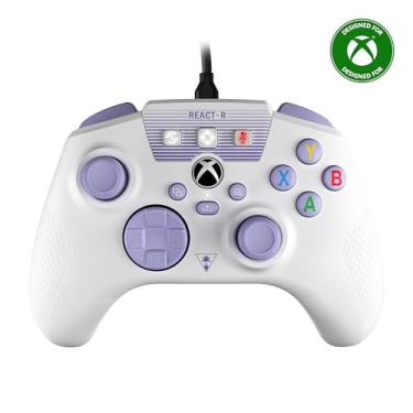 Imagem de Turtle Beach REACT-R Wired Game Controller – Licensed for Xbox Series X & S, Xbox One & Windows – Audio Controls, Mappable Buttons, Textured Grips - White/Purple