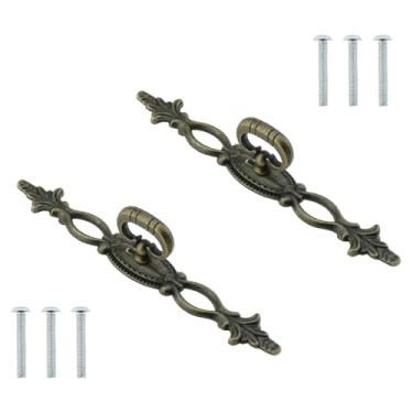 Imagem de DGZZI 2 peças de maçanetas vintage de liga de zinco de 160 mm para armário/puxador de gaveta adequadas para bagagem, caixas de madeira, lixeiras de móveis, guarda-roupas