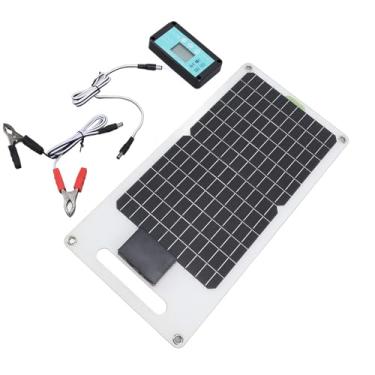 Imagem de HEEPDD Painel Monocristalino de 50W do Controlador Solar para RVS Security Camera Conjunto de Câmeras de Segurança, Regulador de 12V 24V para o Telefone RVS Security Camera Conjunto, Regulador de