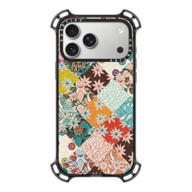 Imagem de CASETiFY Capa Bounce para iPhone 17 Pro Max [à prova de choque/compatível com Magsafe/6,5 m. Proteção contra quedas de grau militar 7X] - Patchwork SARILMAK - Preto transparente