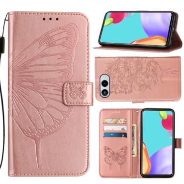 Imagem de Covthch Capa carteira T-Mobile REVVL 8, capa de telefone T-Mobile REVVL 8, suporte de couro com fivela magnética com suporte para cartão, capa de proteção flip de couro PU - rosa