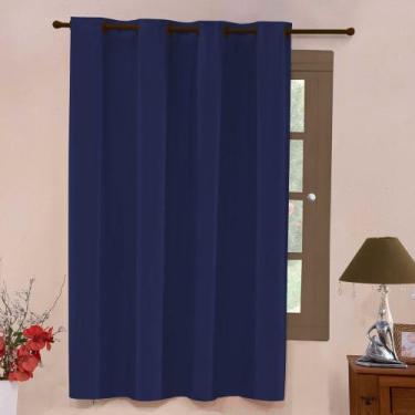 Imagem de Cortina PVC Corta Luz Blackout 1,10x1,30m  Azul Marinho Folha Unica - 