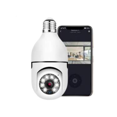 Imagem de Câmera IP Lâmpada 8177 WiFi Full HD 1080p com Visão Noturna, Bivolt, Detecção de Movimento e Áudio Bidirecional