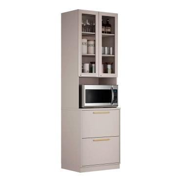 Imagem de Paneleiro 3 Portas 1 Gaveta MDF e Vidro 70cm Essence Itatiaia