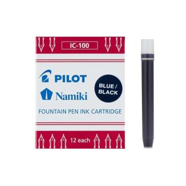 Imagem de Refil Para Caneta Tinteiro Pilot Ic-100 Azul Escuro C/12