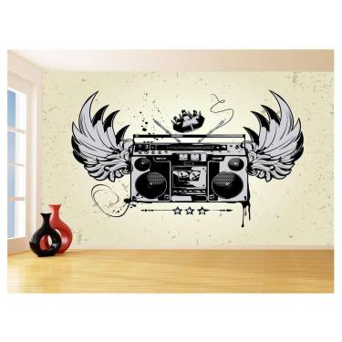 Imagem de Papel De Parede 3D Musica Toca Fita Retrô Tape 3,5M Mus40