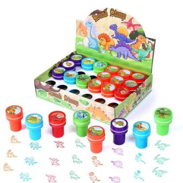 Imagem de Conjunto de selos Kesoto Dinosaur, 24 peças com tinta automática para 