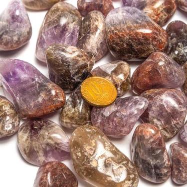 Imagem de 500g Auralite 23 Rolado Pedra Natural M 20 a 35mm - CristaisdeCurvelo