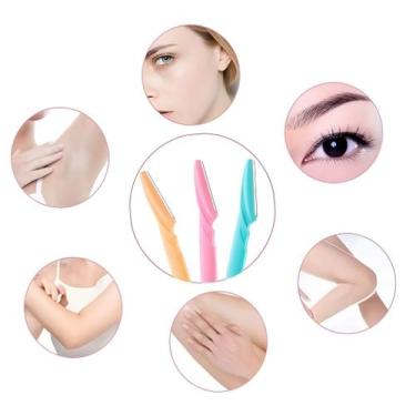 Imagem de Kit 6 Lâminas Sobrancelha e Rosto Navalha Depilação Completo - Eyebrow