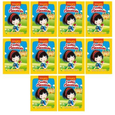 Imagem de Kit 10 Mini Livros Conto classico Infantil - A Branca de Neve - Cirand